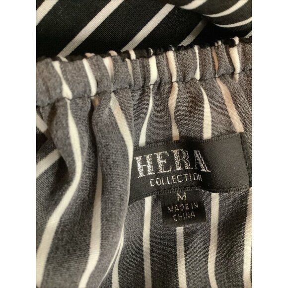 Hera Collection Size Medium Striped Off The Shoulder Ruffle Crop Top  Preloved - Picture 4 of 5